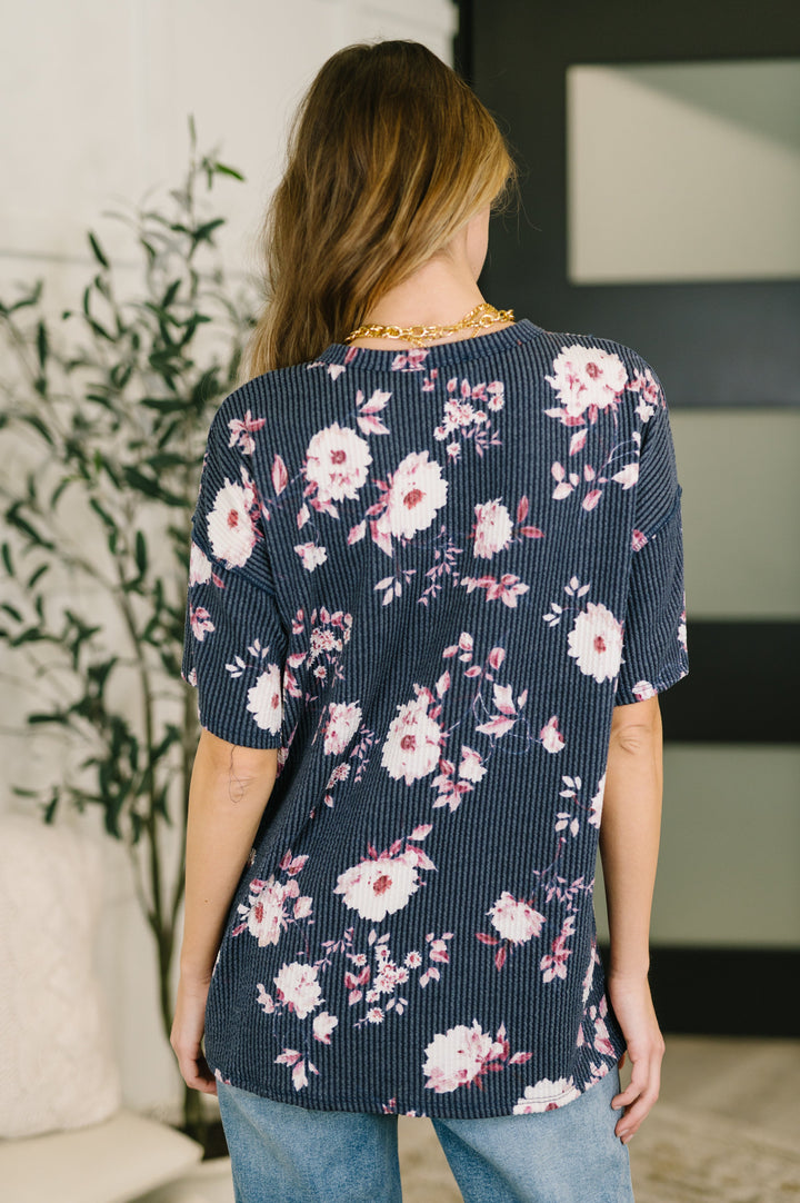 Really Simple Floral Henley Top - 3/3