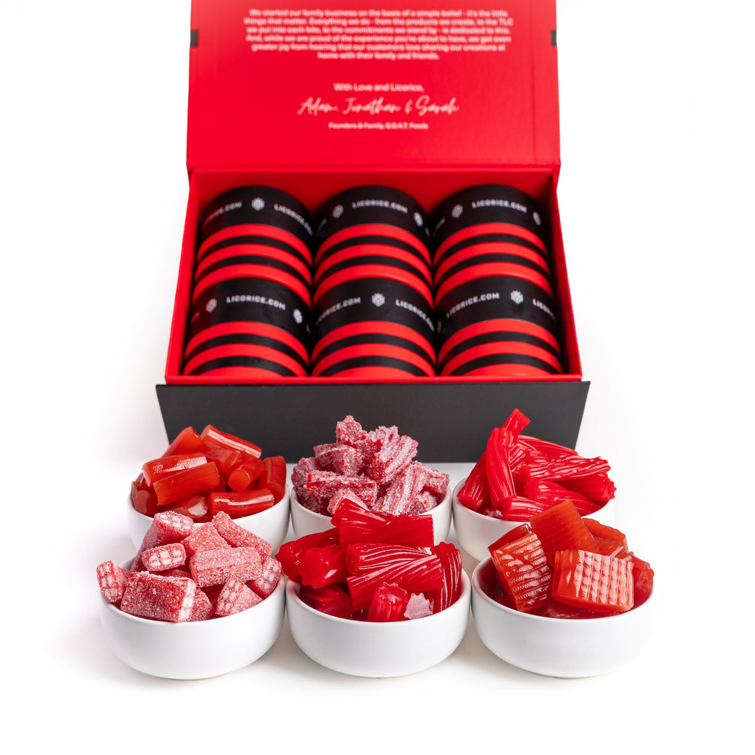 Red Licorice Sampler 6 Gift Box - Treats Live