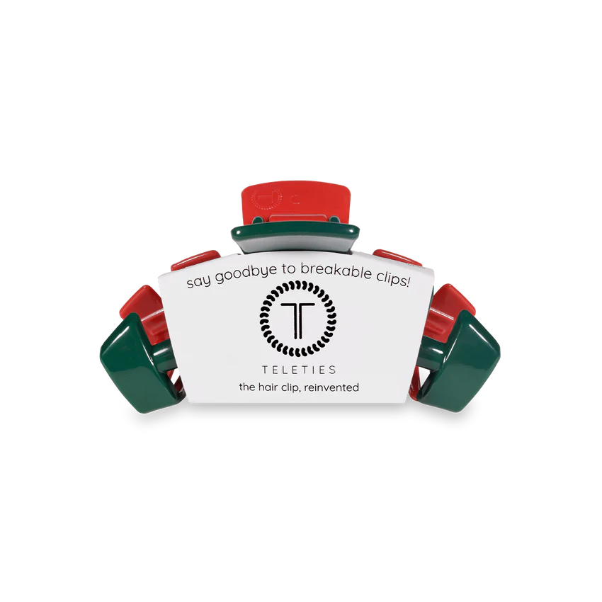 Tiny Teleties Claw Clip - Red and Green