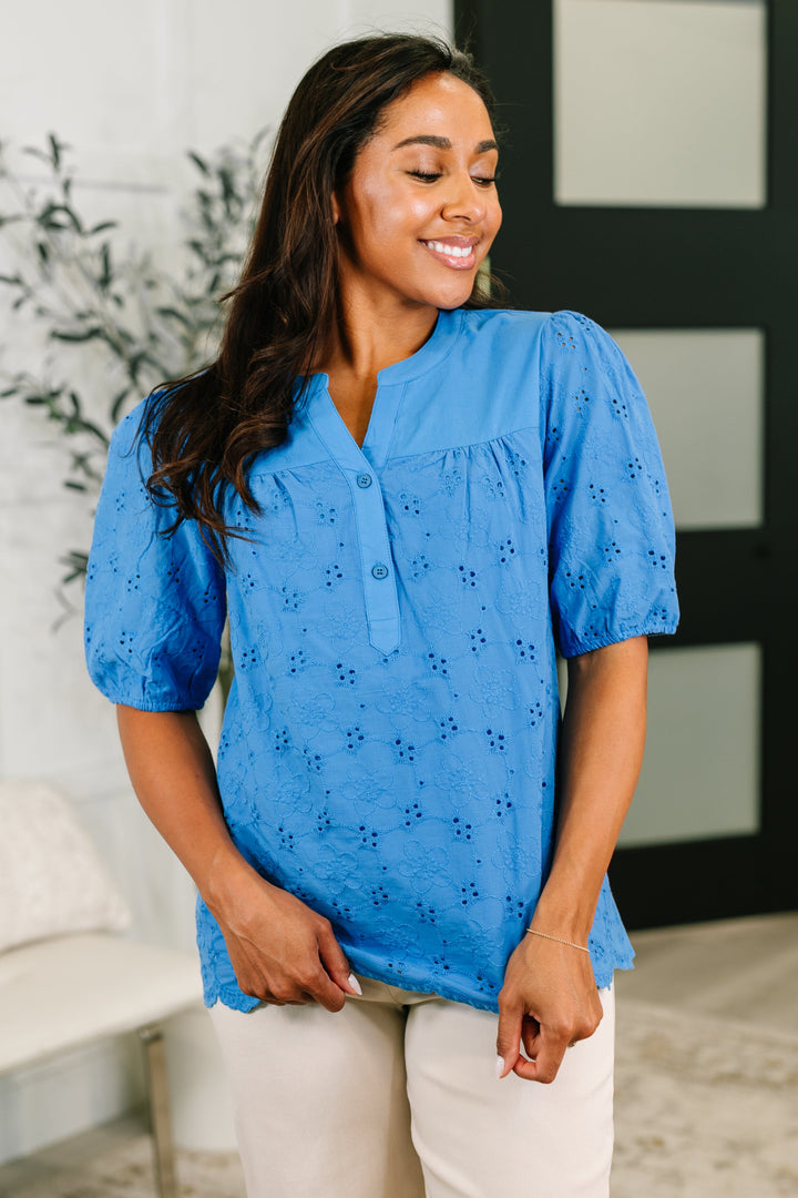 Refined Darling Eyelet Blouse - 6/23