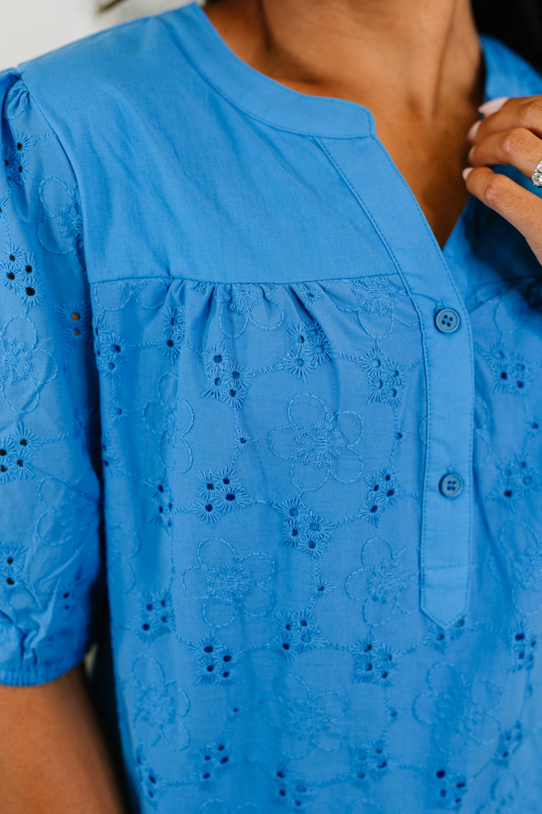 Refined Darling Eyelet Blouse - 6/23