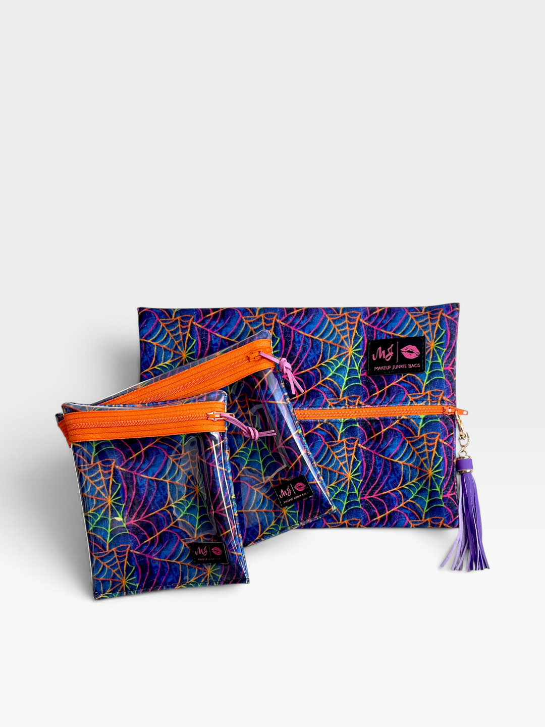 Neon Spiderwebs PrepO Custom Makeup Junkie (Ships in 8-10 Weeks)