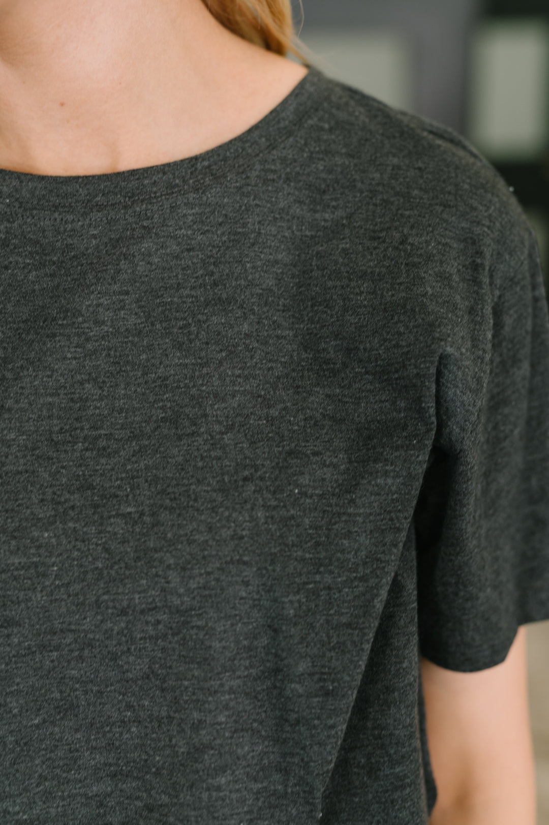 Rest Assured Basic Relaxed Tee in Charcoal - 6/17