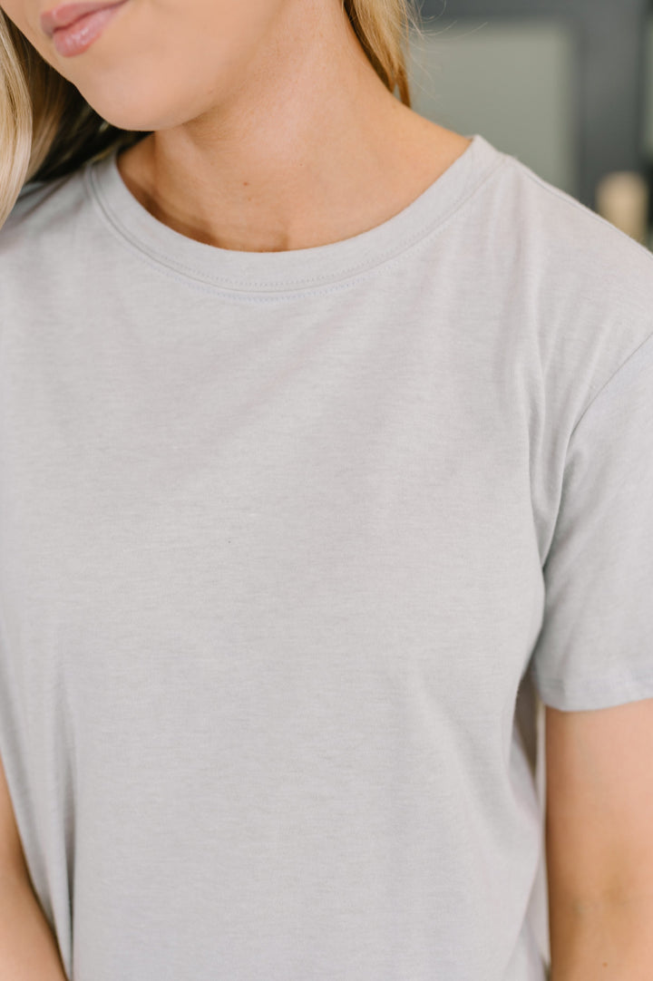 Rest Assured Basic Relaxed Tee in Heather Grey - 6/17