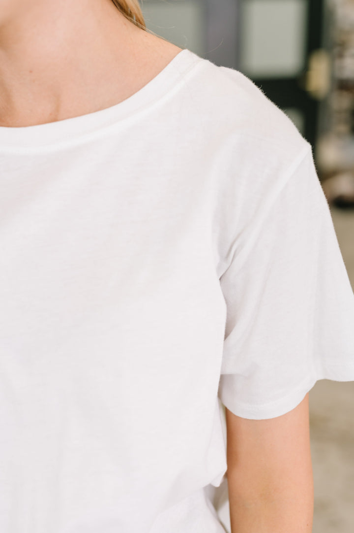 Rest Assured Basic Relaxed Tee in White - 6/17