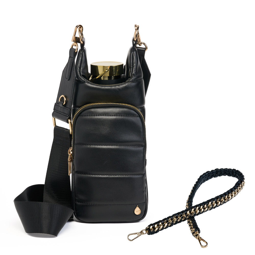 JUNE MARKET: Black Vegan Leather HydroBag® with Strap Bundle by Wanderfull (Ships in 2-3 Weeks)