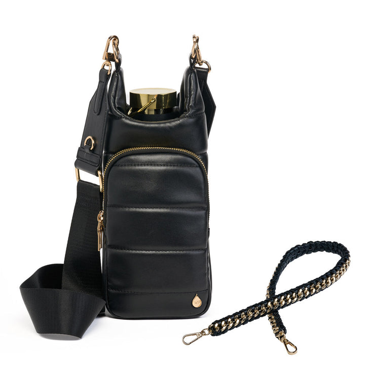 JUNE MARKET: Black Vegan Leather HydroBag® with Strap Bundle by Wanderfull (Ships in 2-3 Weeks)