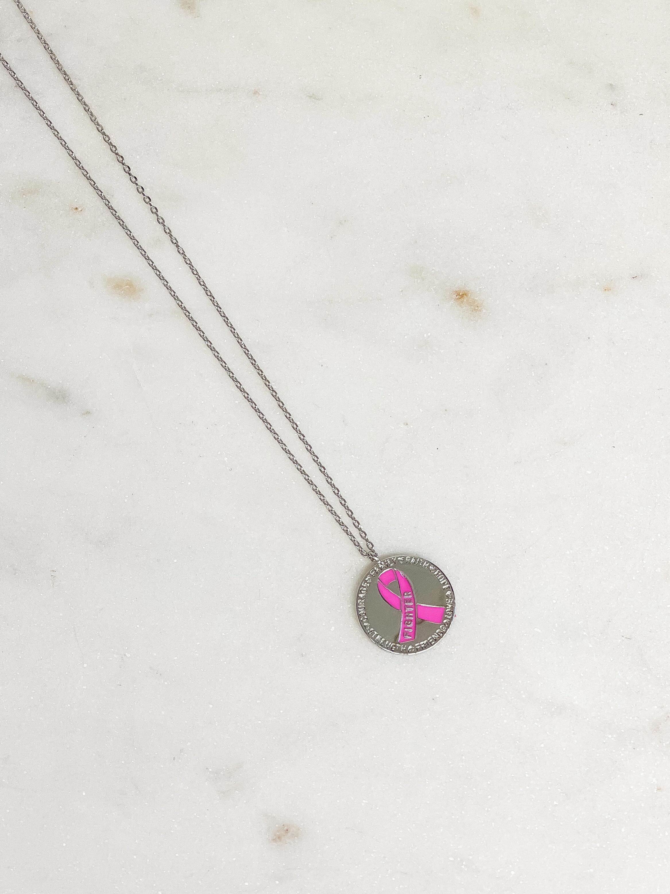 Breast Cancer Awareness Ribbon Necklaces
