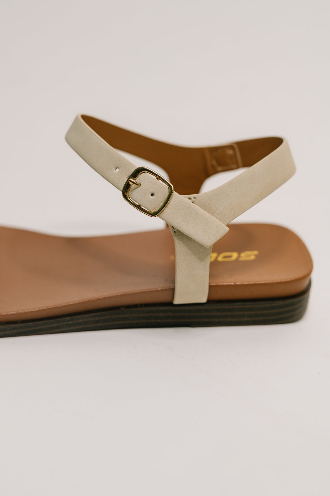 Riddle Ankle Strap Sandal in Beige - 5/18