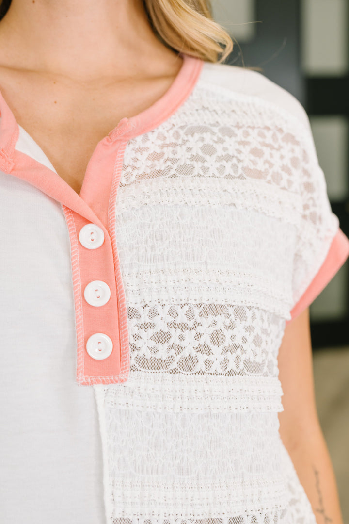 Right Thing to Say Textured Henley Top - 5/11
