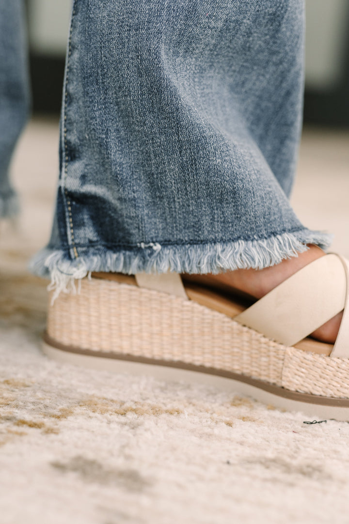 Robin High Waist Bootcut with Fray Hem