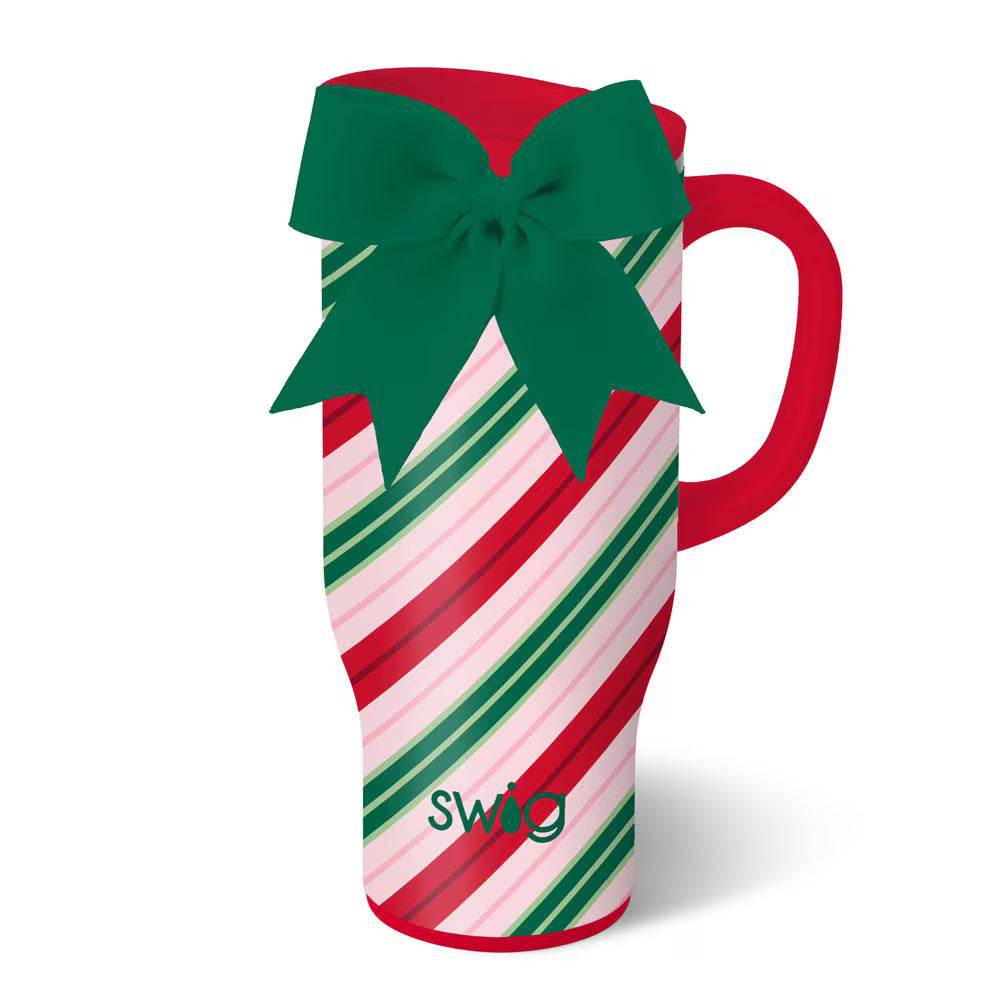 Candy Cane Lane - 24 oz Leakproof Travel Mug by Swig (Ships Late October)