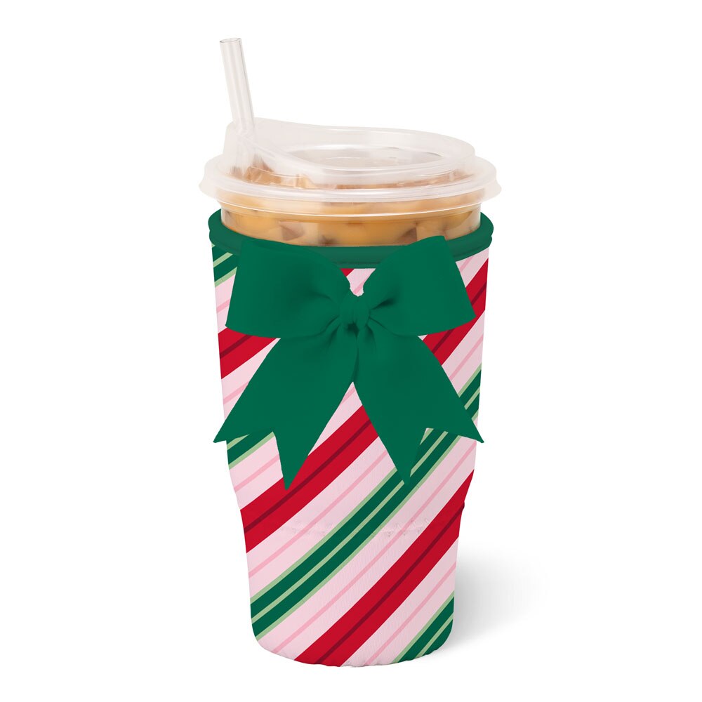Candy Cane Lane - Large Iced Cup Coolie by Swig (Ships Late October)