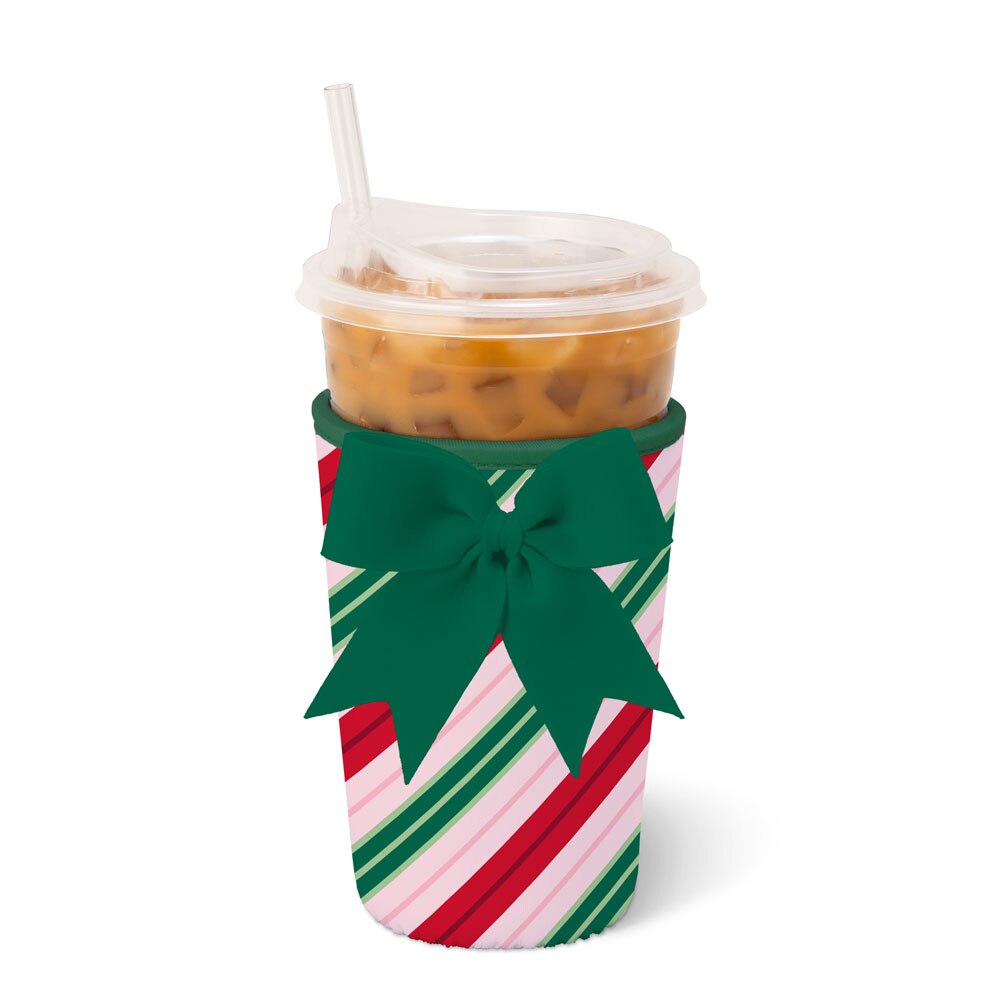Candy Cane Lane - Medium Iced Cup Coolie by Swig (Ships Late October)