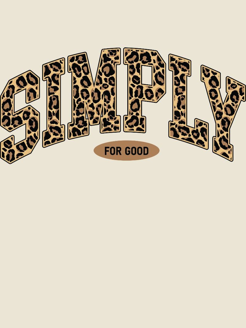 JUNE MARKET: Leopard Logo Simply for Good Tee - Bone by Simply Southern (Ships Late May)