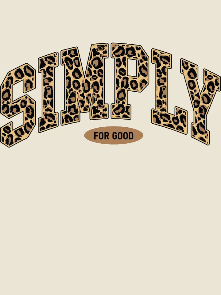 JUNE MARKET: Leopard Logo Simply for Good Tee - Bone by Simply Southern (Ships Late May)