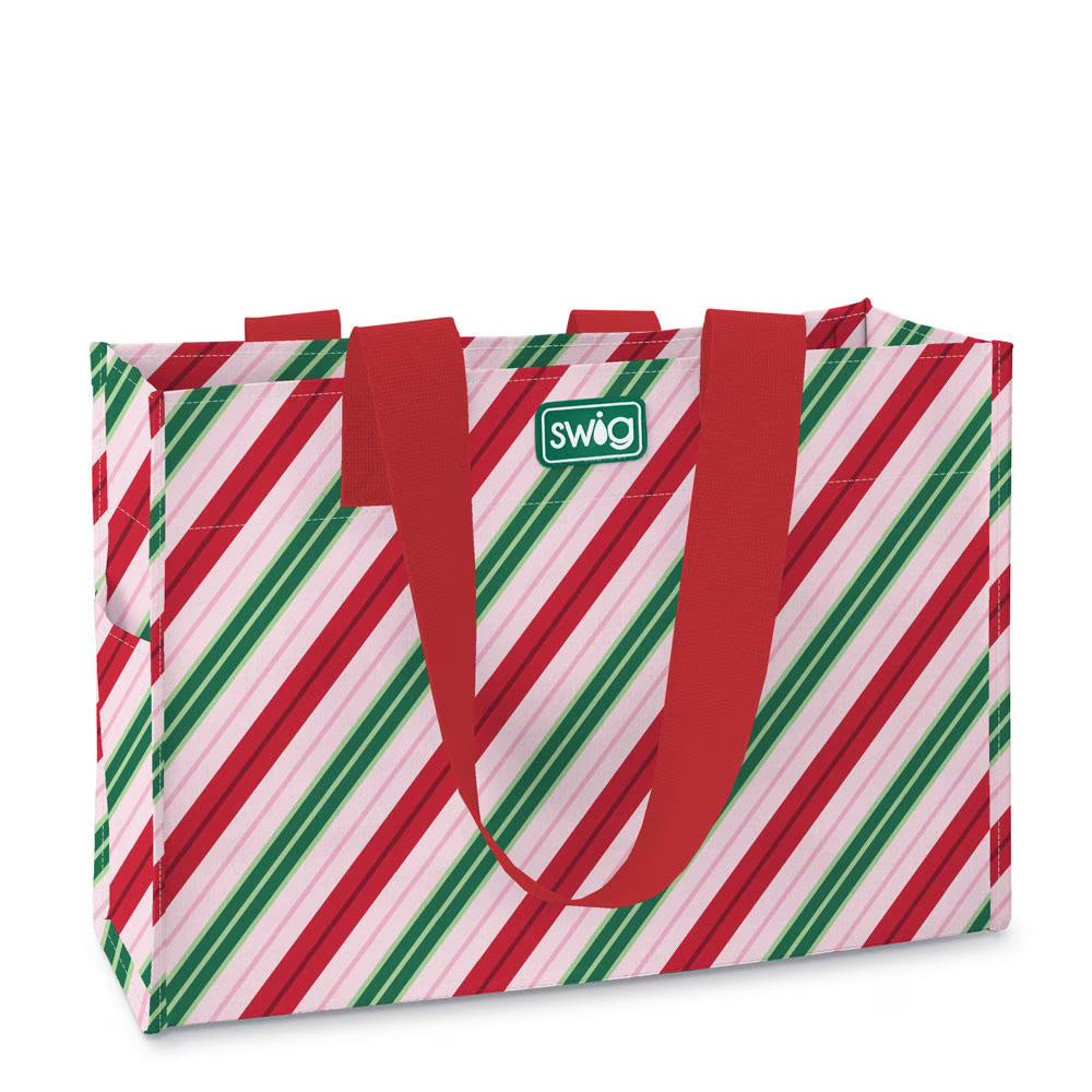 Candy Cane Lane - Large Reusable Bag by Swig (Ships Late October)