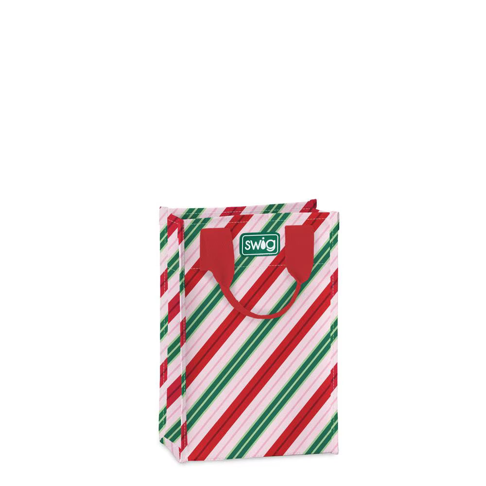 Candy Cane Lane - Tall Reusable Bag by Swig (Ships Late October)