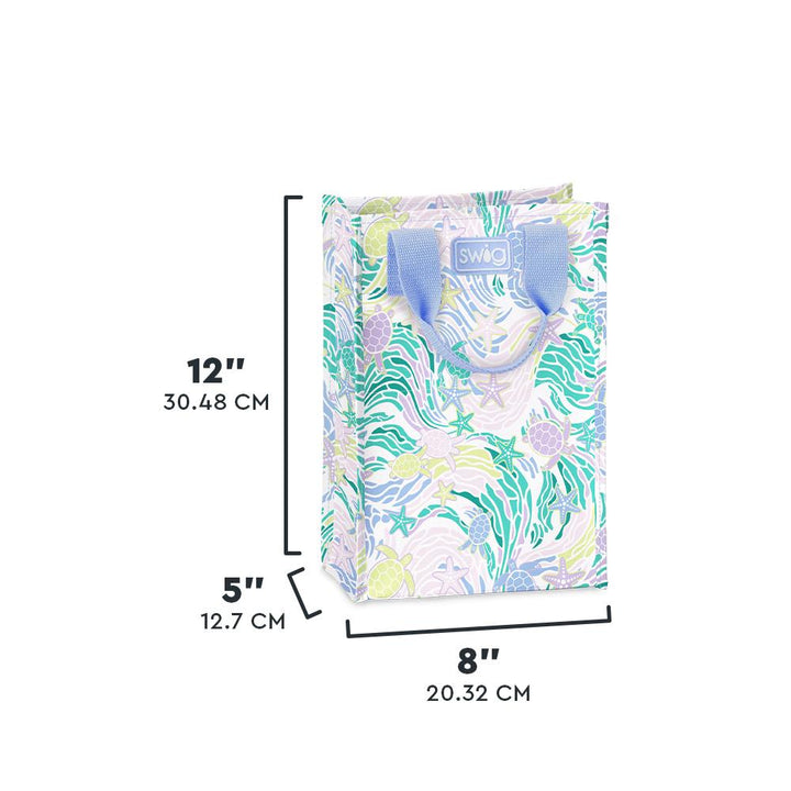 Sea Swirl Reusable Gift Bag (Tall) by Swig