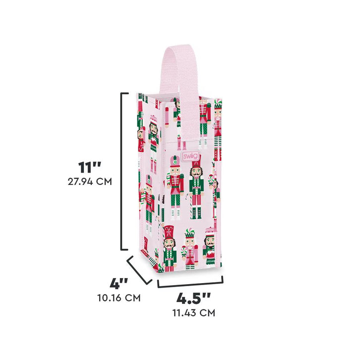 Sugar Plum Soldiers Reusable Gift Bag (Wine) by Swig