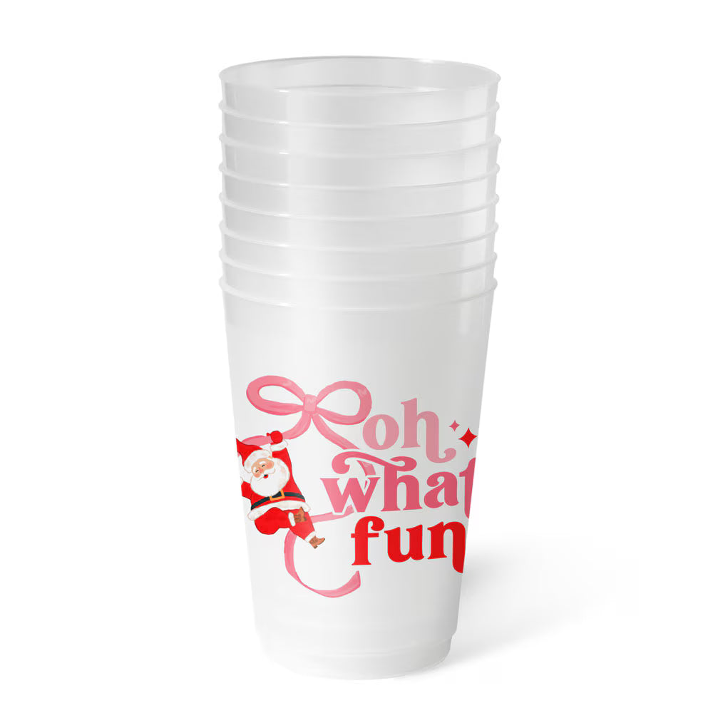 Oh What Fun - 20 oz Frost Flex Cups - Set of 8 by Swig (Ships Late October)