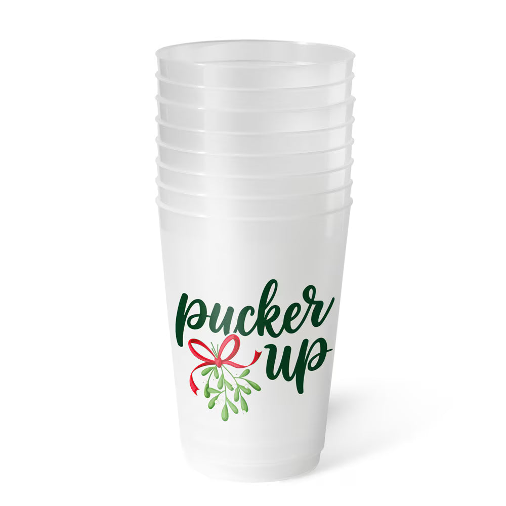 Pucker Up - 20 oz Frost Flex Cups - Set of 8 by Swig (Ships Late October)