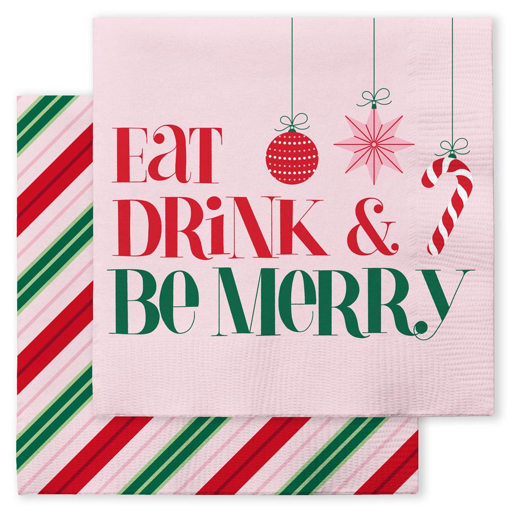 Candy Cane Lane - Cocktail Napkins - Set of 20 by Swig (Ships Late October)