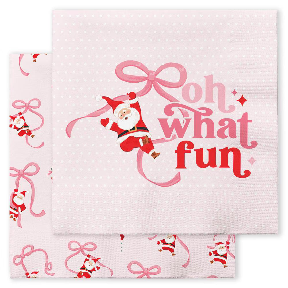 Oh What Fun - Cocktail Napkins - Set of 20 by Swig (Ships Late October)