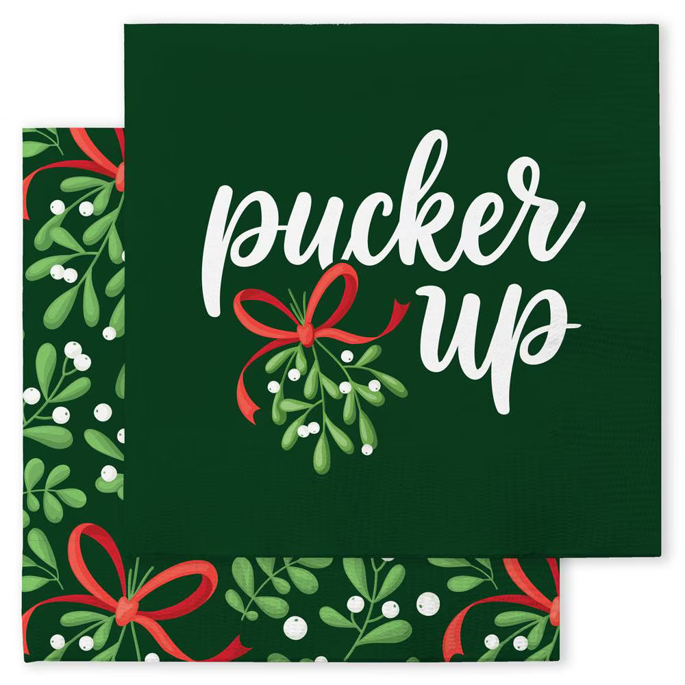 Pucker Up - Cocktail Napkins - Set of 20 by Swig (Ships Late October)