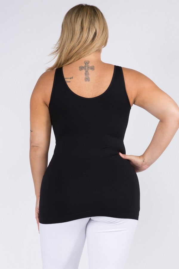 Reversible Basic Seamless Tank - Black by Yelete