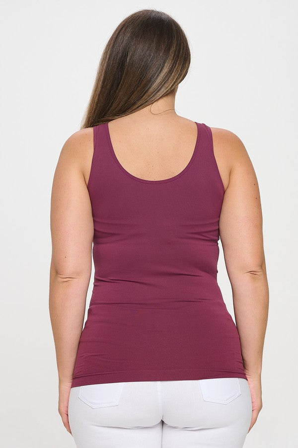 Reversible Basic Seamless Tank - Plum by Yelete