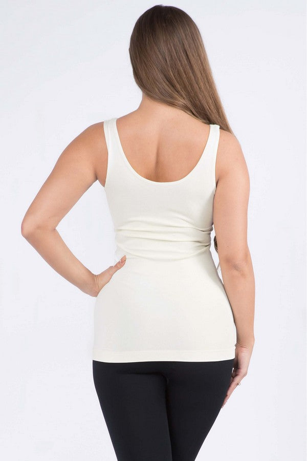 Reversible Basic Seamless Tank - Ivory by Yelete