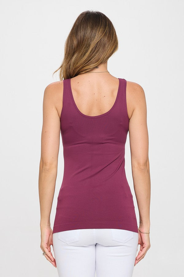 Reversible Basic Seamless Tank - Plum by Yelete