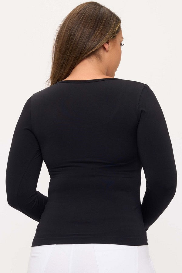 Basic Long Sleeve Top - Black by Yelete