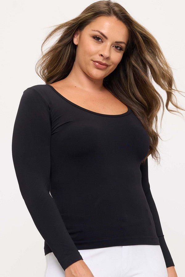 Basic Long Sleeve Top - Black by Yelete