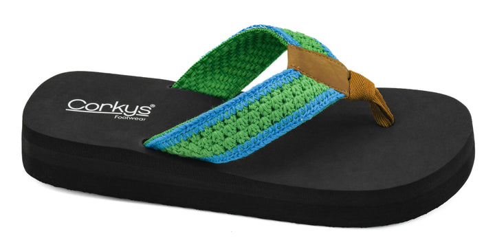 DOORBUSTER: SPF Flip-Flop - Blue Green by Corkys