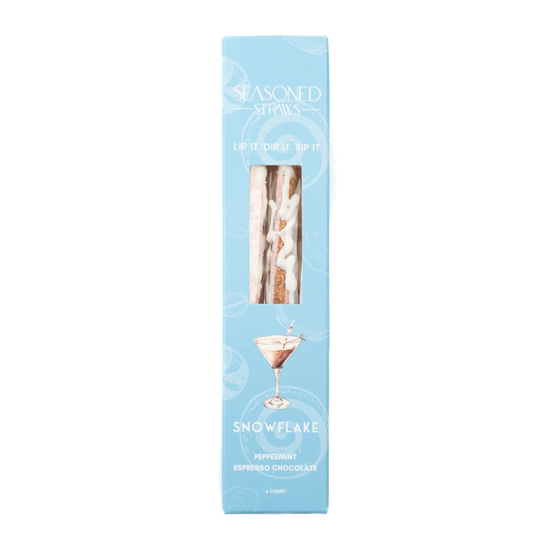 JUNE MARKET: Snowflake - 6ct by Seasoned Straws (Ships in 2-3 Weeks)
