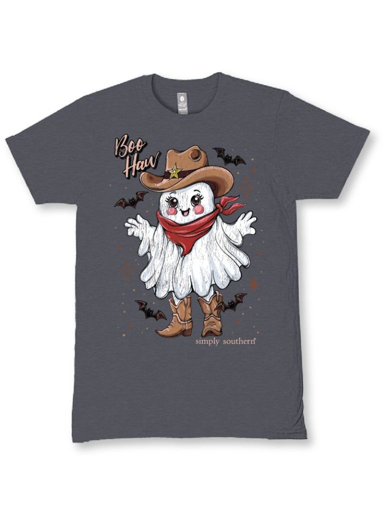 JUNE MARKET: Boo Haw Short Sleeve - Iron Heather by Simply Southern (Ships Late August)