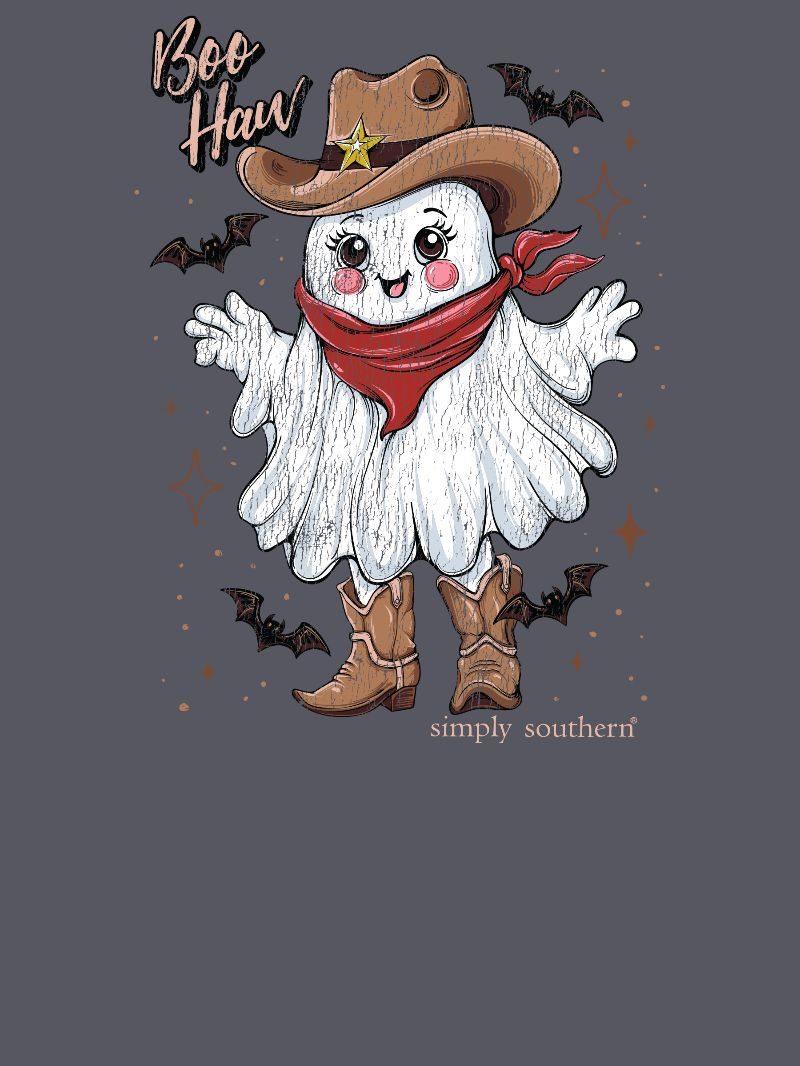 JUNE MARKET: Boo Haw Short Sleeve - Iron Heather by Simply Southern (Ships Late August)