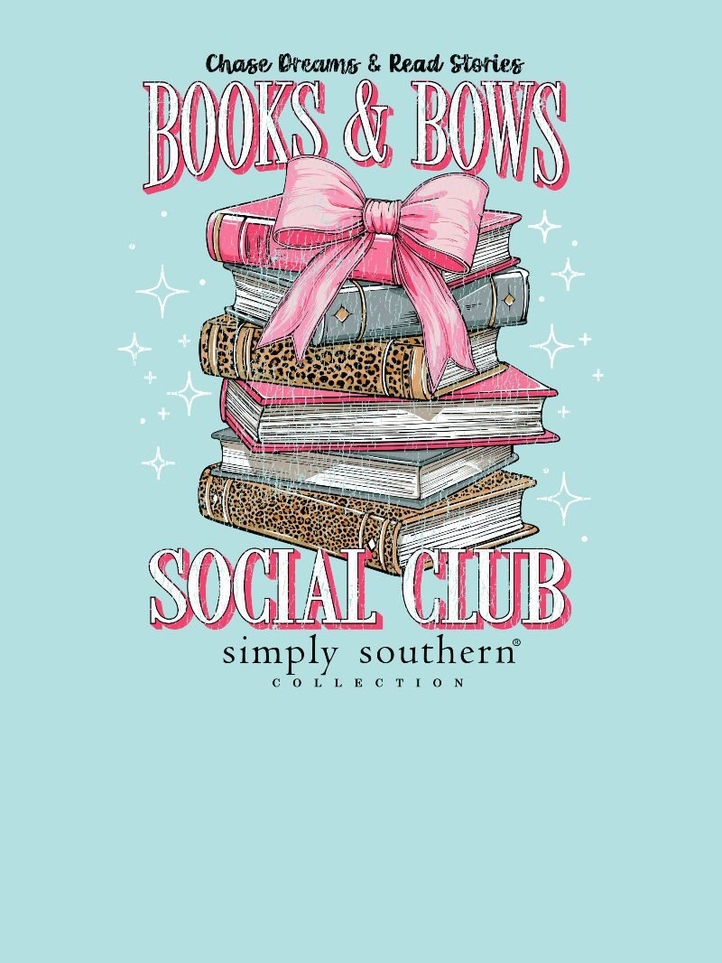 JAN MARKET: Books & Bows Social Club Short Sleeve Tee by Simply Southern (Ships in February)