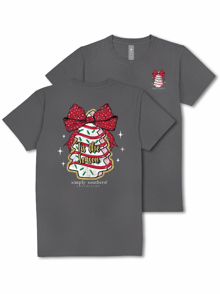 'Tis The Season' Christmas Cake Short Sleeve Tee by Simply Southern
