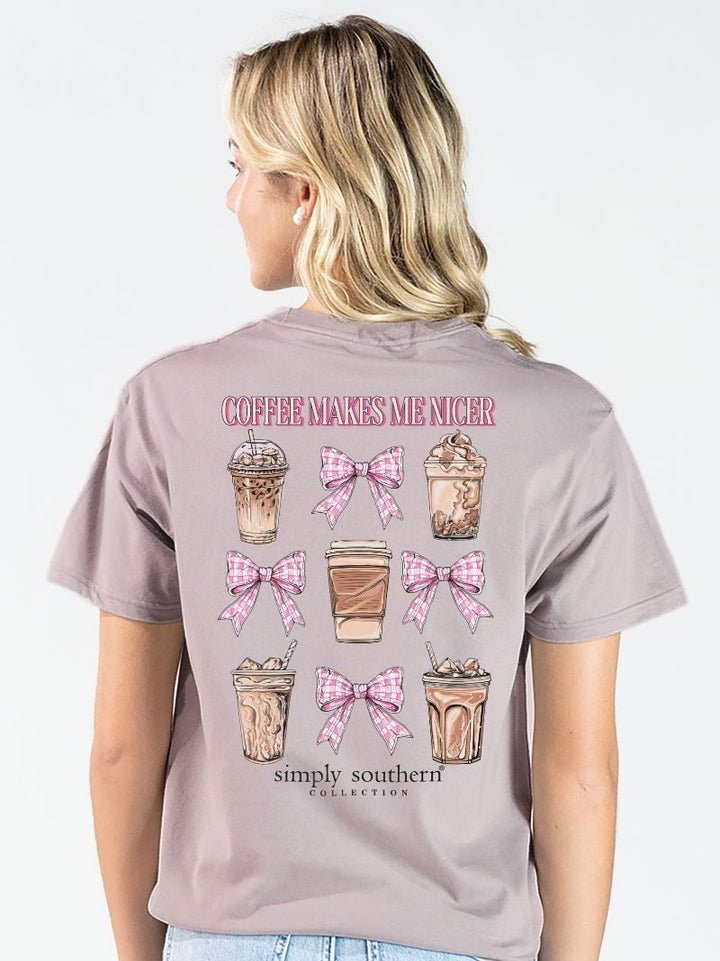 Coffee Makes Me Nicer Short Sleeve Tee by Simply Southern