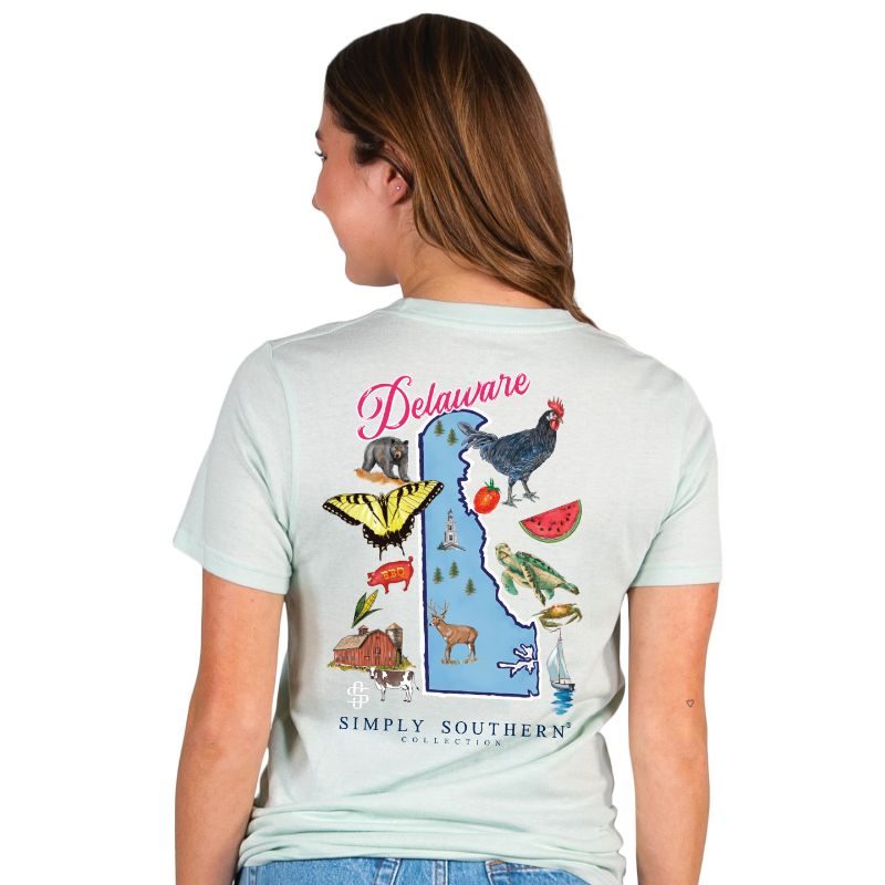 Delaware State Short Sleeve Tee by Simply Southern