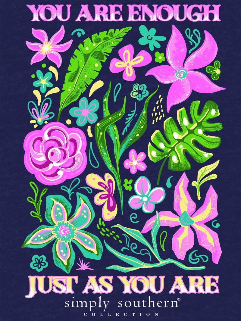 'You Are Enough' Floral Short Sleeve Tee by Simply Southern