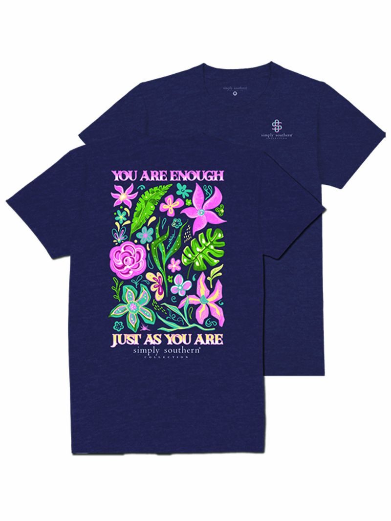 'You Are Enough' Floral Short Sleeve Tee by Simply Southern