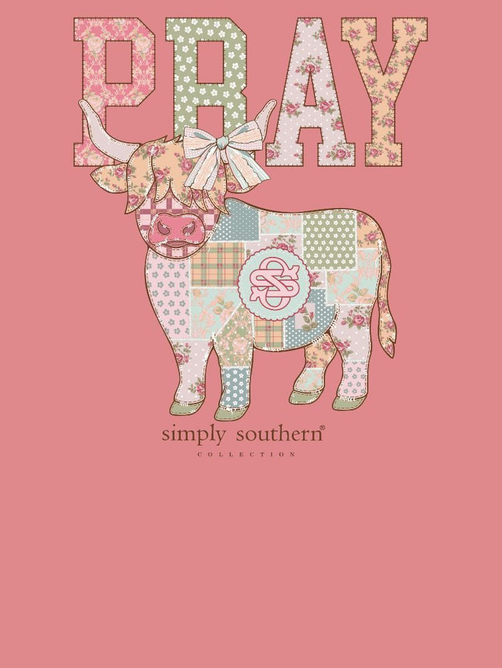 JUNE MARKET: Pray Short Sleeve - Tea Rose by Simply Southern (Ships Late July)