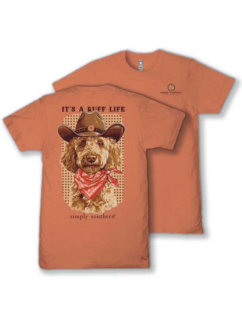 JUNE MARKET: Ruff Short Sleeve - Papaya by Simply Southern (Ships Late July)