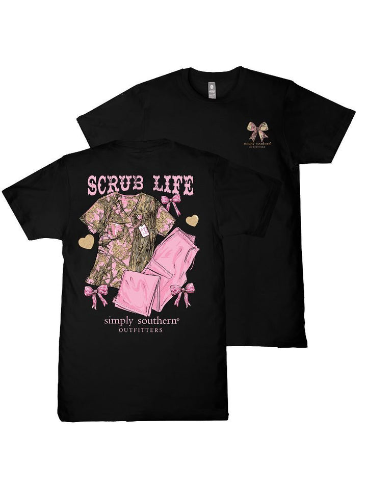 Pink Camo 'Scrub Life' Short Sleeve Tee by Simply Southern