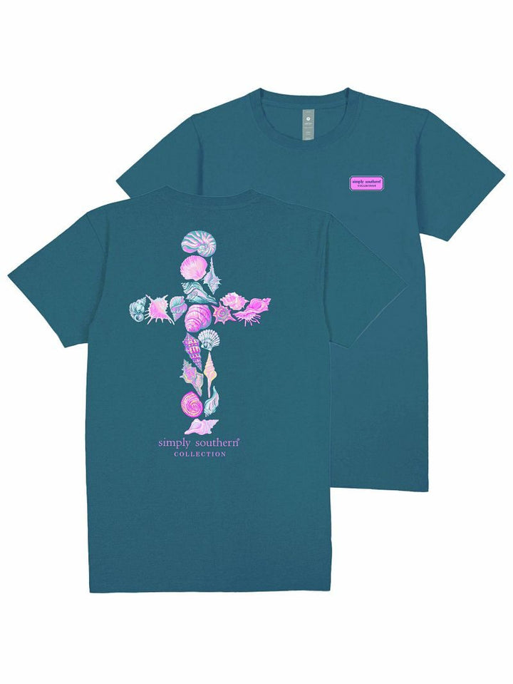 Shell Cross Short Sleeve Tee by Simply Southern