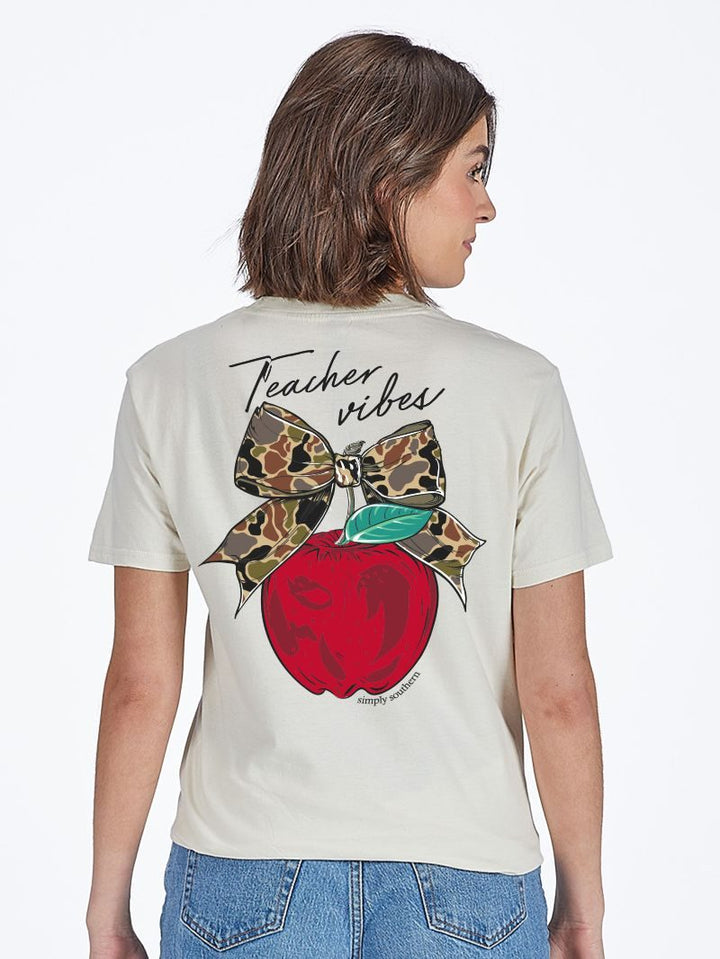 JAN MARKET: Teacher Vibes Short Sleeve Tee by Simply Southern (Ships Late February)